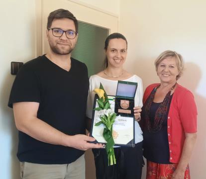 slavnostna seja nagrajenca Miojca in Domen Križaj 